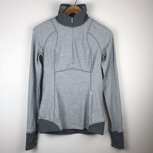 Lululemon gray half-zip running top pullover Size 6